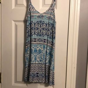 Blue & white tribal dress.